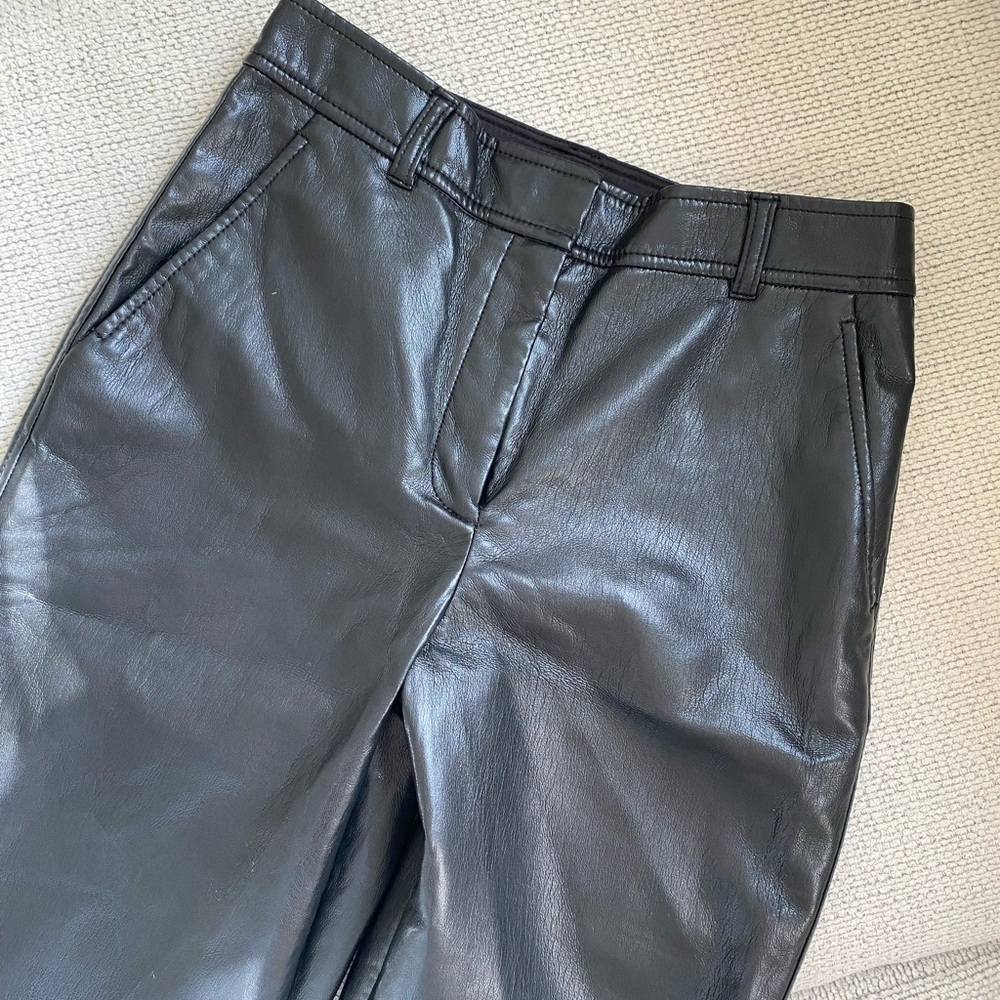 Babaton Straight Leg Leather Pants